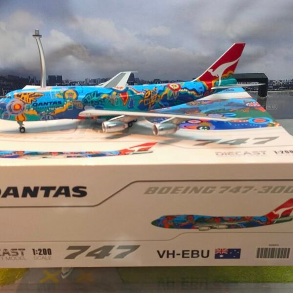 1/200 JC Wings Qantas Boeing 747-300 Nalanji Dreaming Livery Vh-ebu Diecast Meta