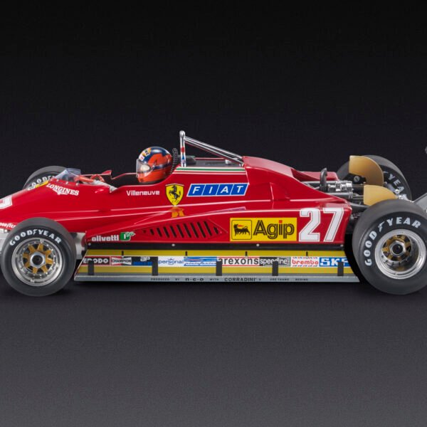 1/18 GP Replicas 1982 Formula 1 Gilles Villeneuve Ferrari 126C2 #27 Qualification Belgian GP Car Model