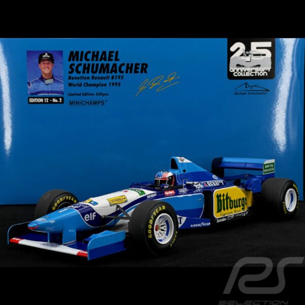 Michael Schumacher Benetton Renault B195 n° 1 World Champion 1995 F1 1/12 Minichamps 517951201