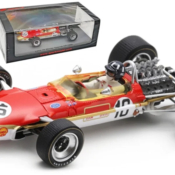 Spark S4829 Lotus 49 1st Spanish GP 1968 World Champion - Graham Hill 1/43 Scale