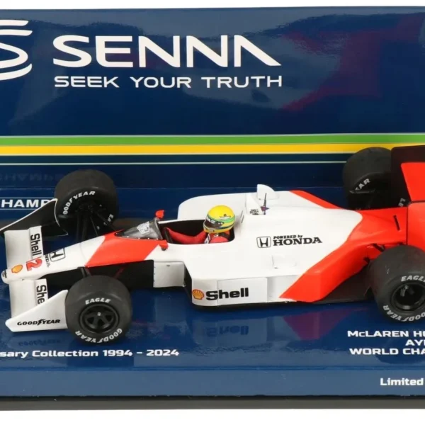 Minichamps McLaren MP4/4 World Champion 1988 Race Worn - Ayrton Senna 1/43 Scale