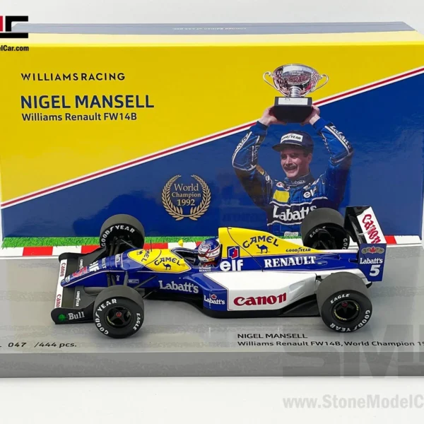 Williams F1 FW14B #5 Nigel Mansell 1992 World Champion 1:18 MINICHAMPS + CAMEL