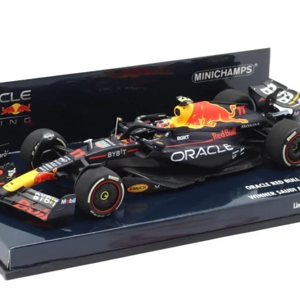 Red Bull RB19 Winner GP Saudi Arabia 2023 Sergio Perez, Minichamps 1:43 F1RS