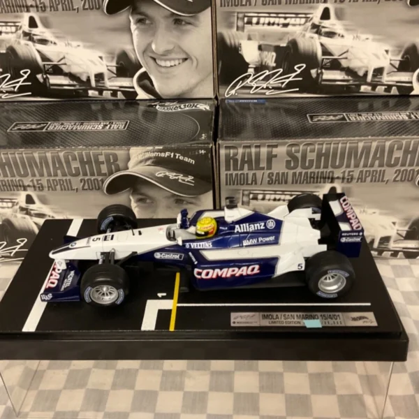1/18 HOT WHEELS R.SCHUMACHER WILLIAMS BMW FW23 1ST WIN SAN MARINO 2001 LTD ED